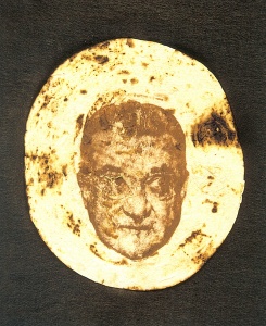 Baseball Reliquary: Walter O'Malley tortilla Baseball Reliquary: Walter O'Malley tortilla